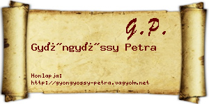 Gyöngyössy Petra névjegykártya