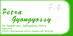 petra gyongyossy business card